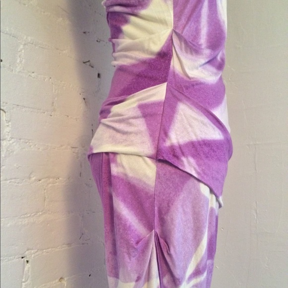 Halston Heritage Inkblot Ruched Bodycon Midi Dress - Picture 5 of 8